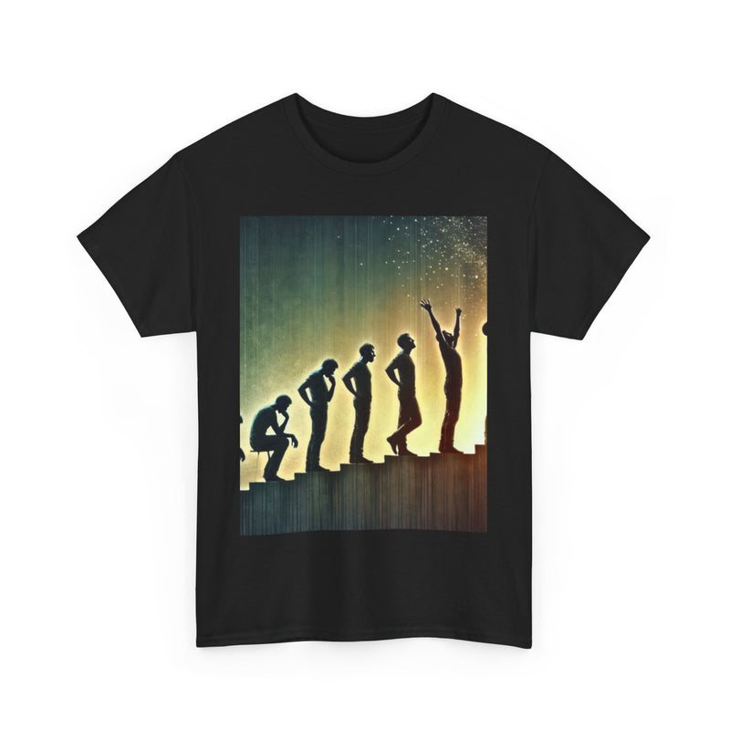 Evolution Graphic Unisex Heavy Cotton Tee - Inspirational Design for All Occasions