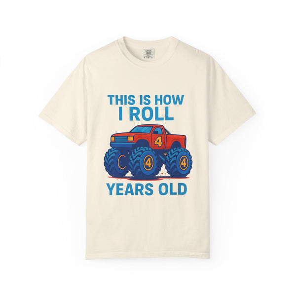 Monster Truck Birthday Tee, Fun Unisex T-Shirt for Kids, Ideal Gift for Birthday Celebrations, Kids Party, Casual Wear