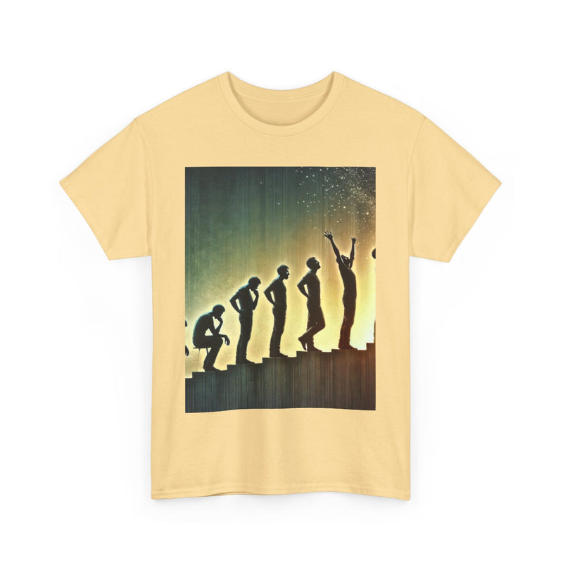 Evolution Graphic Unisex Heavy Cotton Tee - Inspirational Design for All Occasions