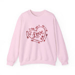 Love Heart Crewneck Sweatshirt — Floral Arrow Valentine Pullover - Image 3