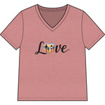 Love Heart Beach V-Neck Tee — Women's Vacation & Summer Graphic Shirt - Image 2