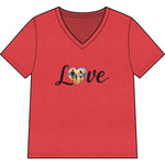 Love Heart Beach V-Neck Tee — Women's Vacation & Summer Graphic Shirt - Image 5