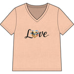 Love Heart Beach V-Neck Tee — Women's Vacation & Summer Graphic Shirt - Image 4