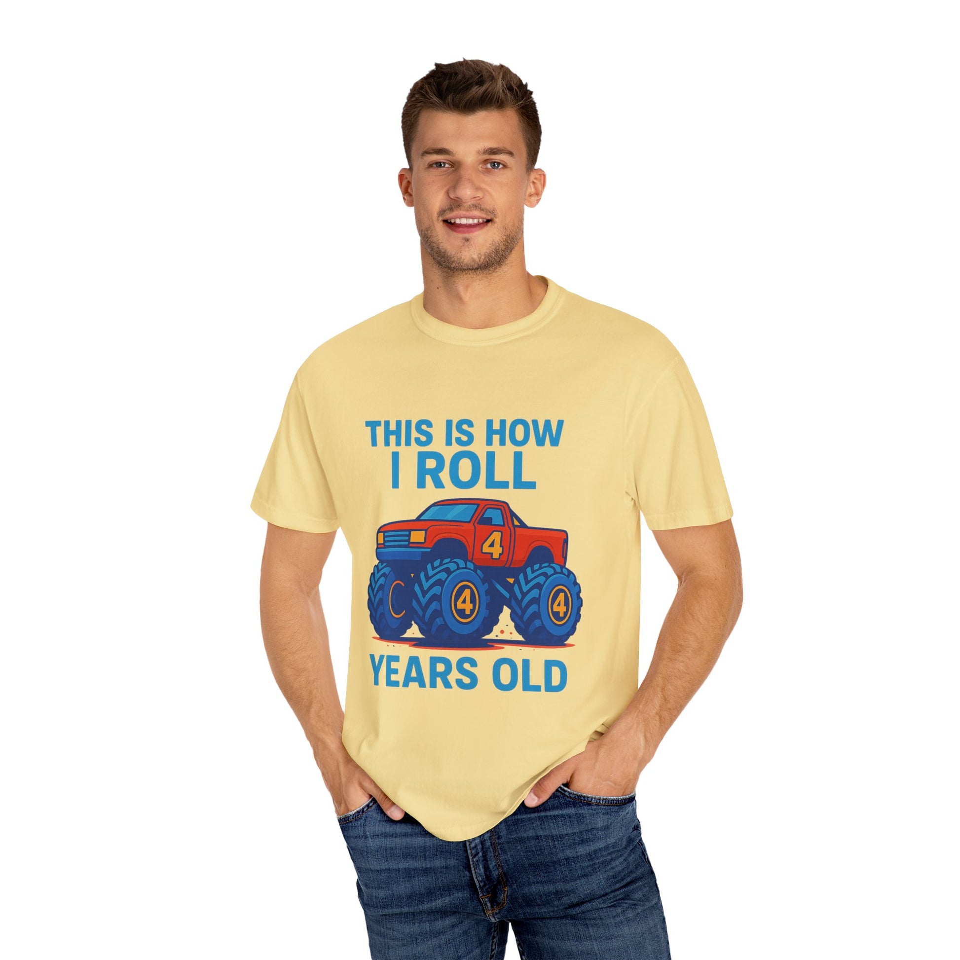 Monster Truck Birthday Tee, Fun Unisex T-Shirt for Kids, Ideal Gift for Birthday Celebrations, Kids Party, Casual Wear
