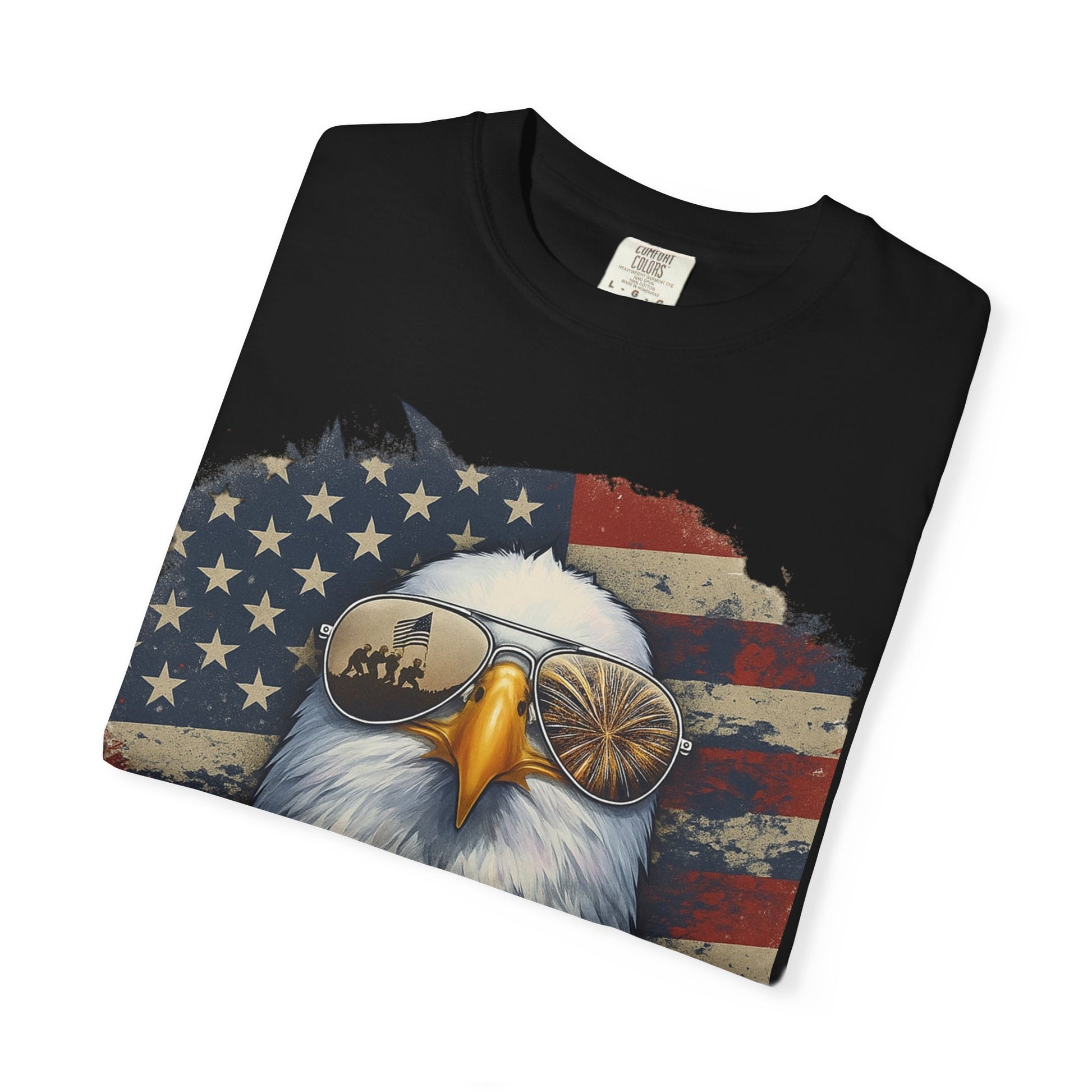 Patriotic Eagle T-Shirt, Unisex Garment-Dyed Tee, 'Murica Design, Great for July 4th, BBQs, Independence Day, Casual Wear, Gifts