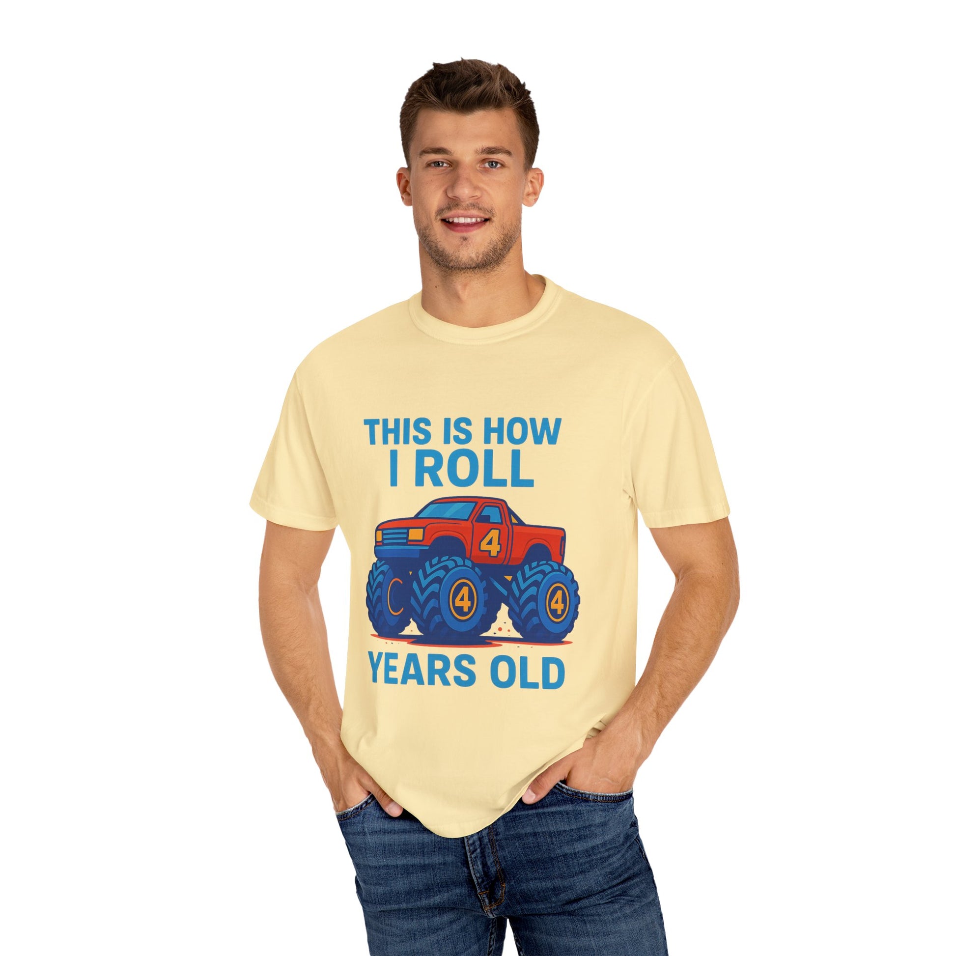 Monster Truck Birthday Tee, Fun Unisex T-Shirt for Kids, Ideal Gift for Birthday Celebrations, Kids Party, Casual Wear