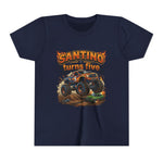 Monster Truck Birthday Tee – “Santino Turns Five” Youth Short Sleeve Shirt - Image 5