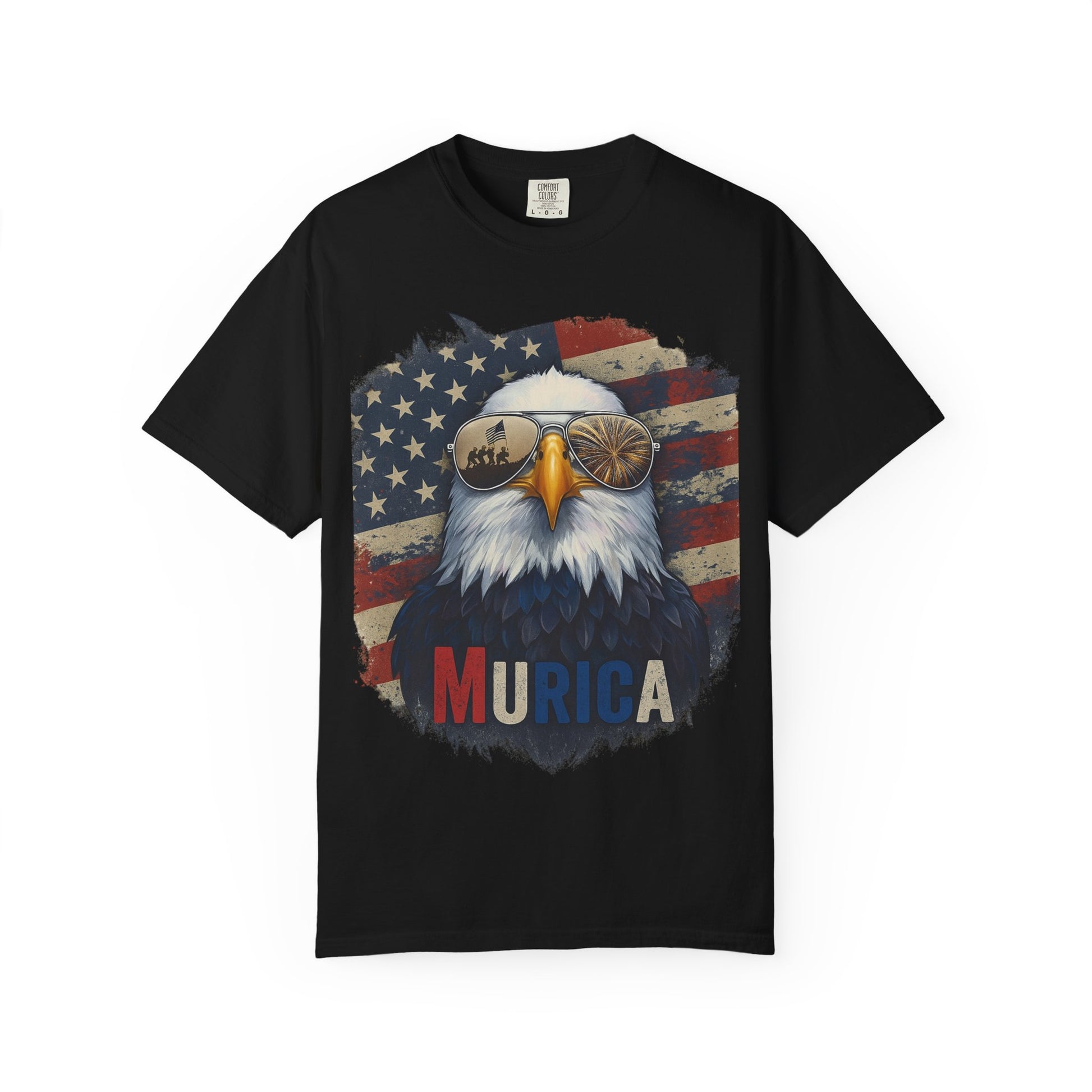 Patriotic Eagle T-Shirt, Unisex Garment-Dyed Tee, 'Murica Design, Great for July 4th, BBQs, Independence Day, Casual Wear, Gifts
