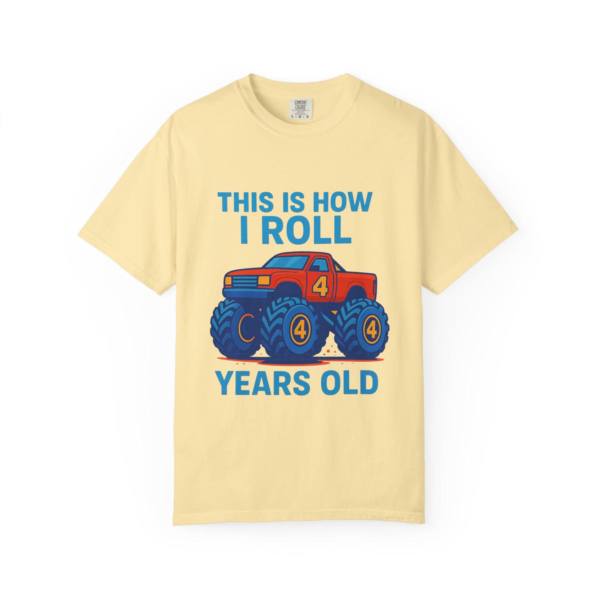 Monster Truck Birthday Tee, Fun Unisex T-Shirt for Kids, Ideal Gift for Birthday Celebrations, Kids Party, Casual Wear