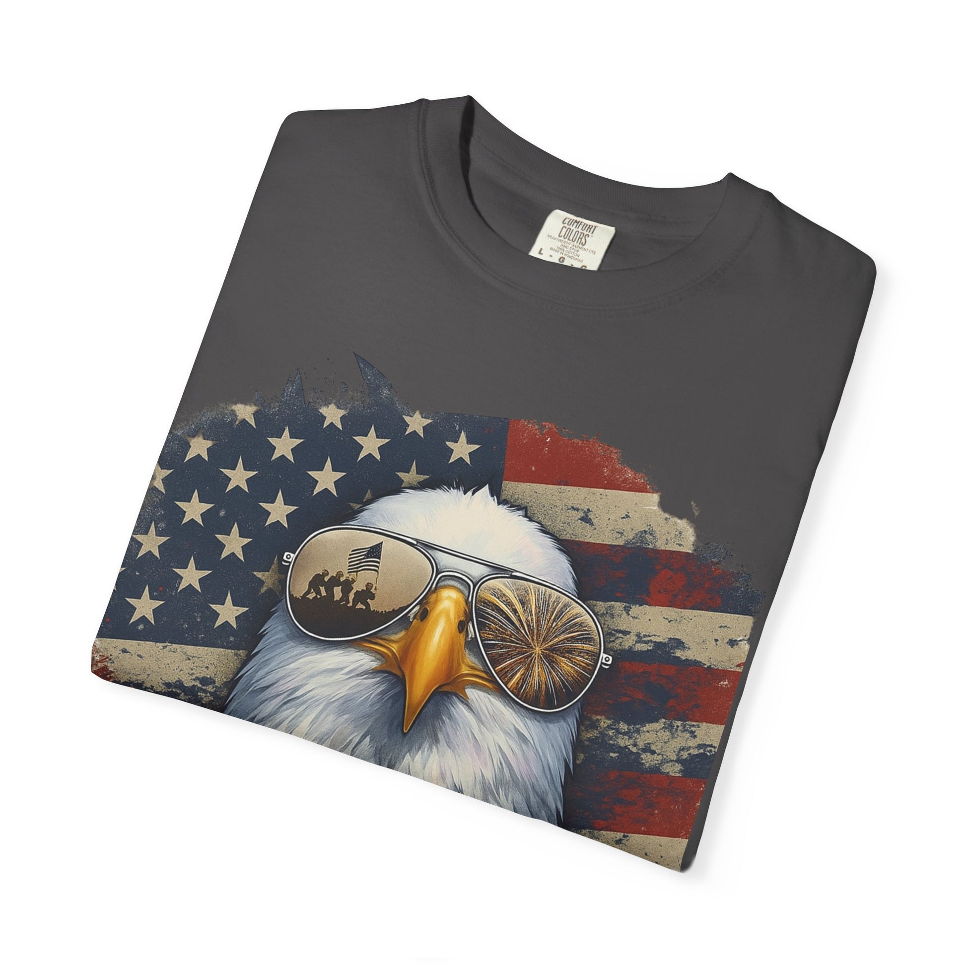 Patriotic Eagle T-Shirt, Unisex Garment-Dyed Tee, 'Murica Design, Great for July 4th, BBQs, Independence Day, Casual Wear, Gifts
