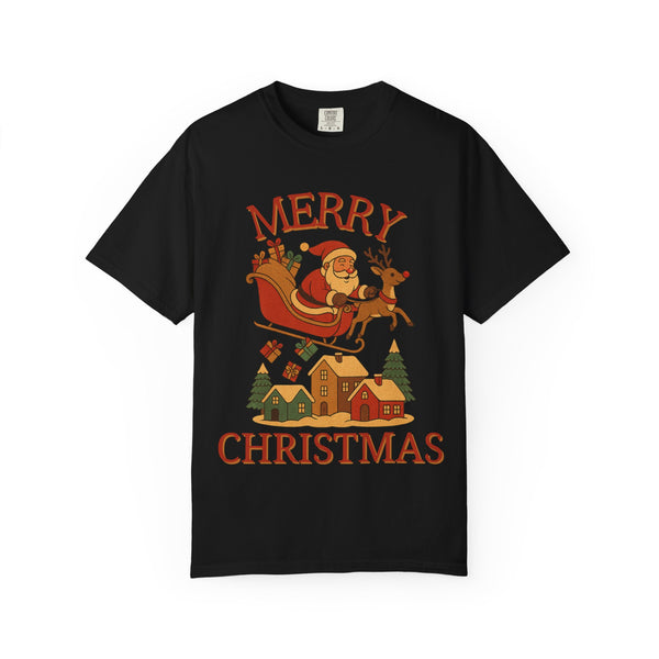 Merry Christmas T-Shirt, Cozy Holiday Tee, Unisex Festive Shirt, Santa Claus Apparel, Winter Celebration Clothing