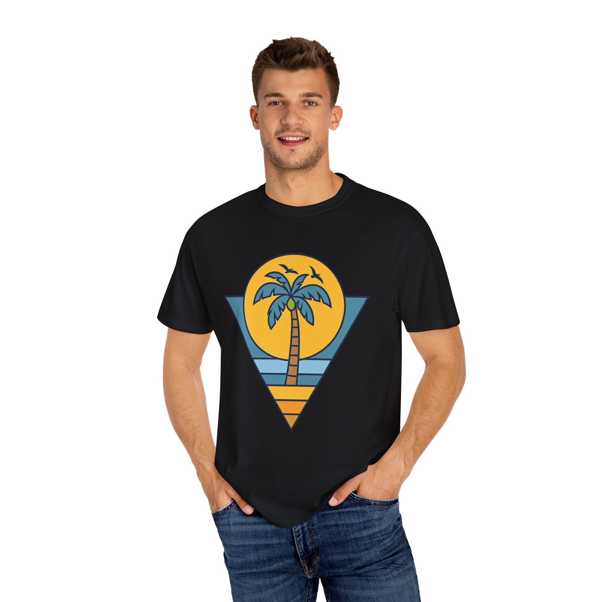 Tropical Vintage T-Shirt - Casual Beachwear, Summer Vibes, Gift for Him/Her, Vacation Tee, Outdoor Activities