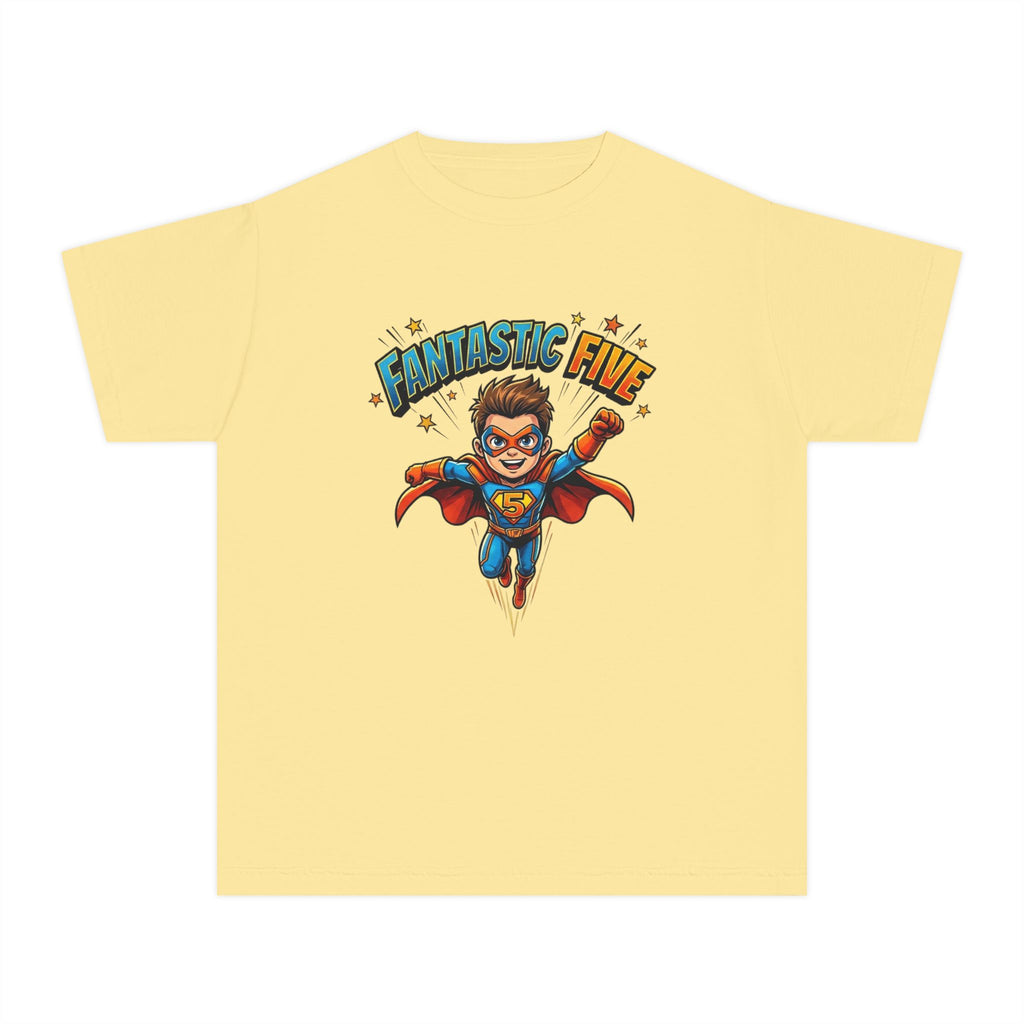 Fantastic Five Superhero Kids Tee - Youth Graphic T-Shirt
