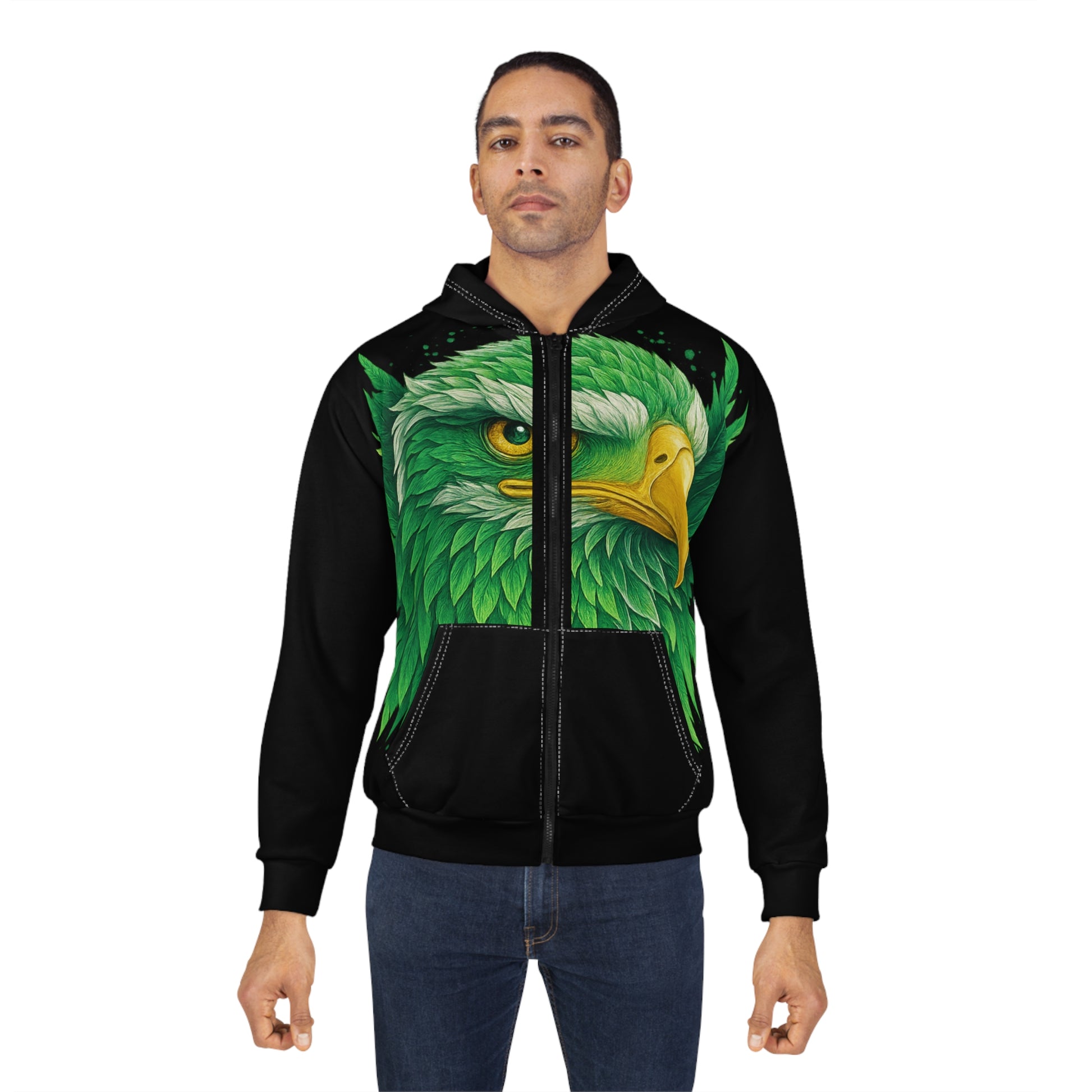 Vibrant Nature-Inspired Unisex Zip Hoodie, AOP Hoodie, Eco-Friendly Apparel, Unique Hoodie, Gift for Nature Lovers, Casual Wear