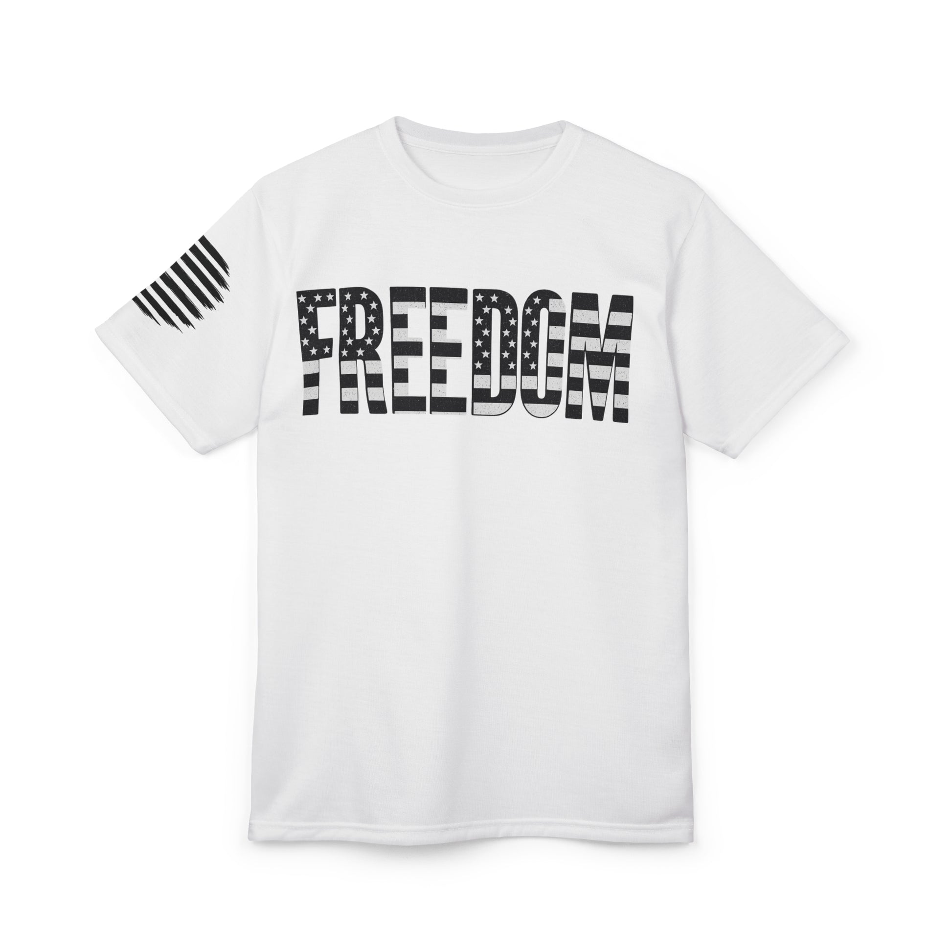 Freedom Graphic Tee, Patriotic T-Shirt, Unisex Cut & Sew Shirt, American Flag Apparel, Independence Day Gift, Casual Everyday Wear