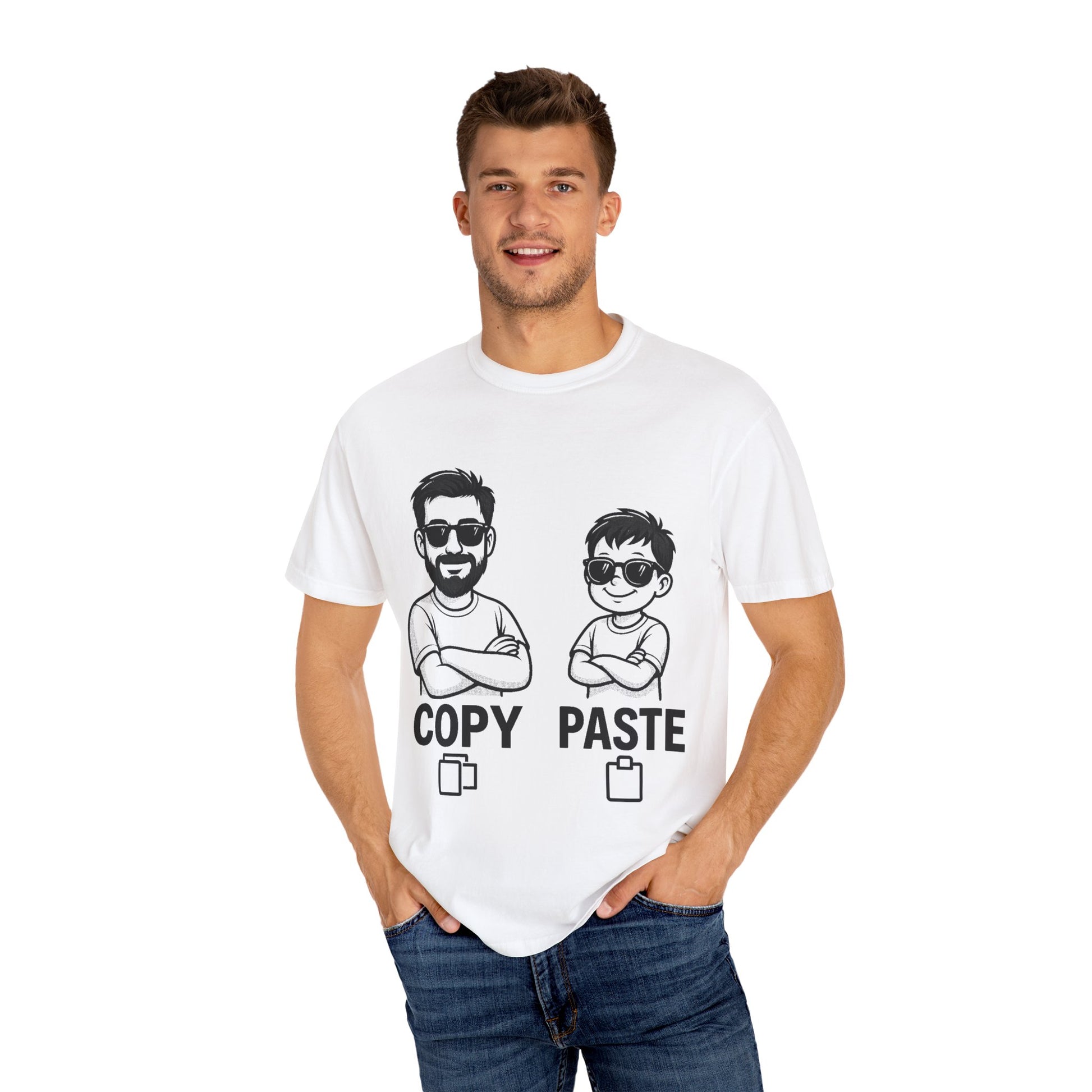 Father–Son Ctrl+C Ctrl+V Matching Tee – Unisex Family Graphic Shirt & Dad Gift