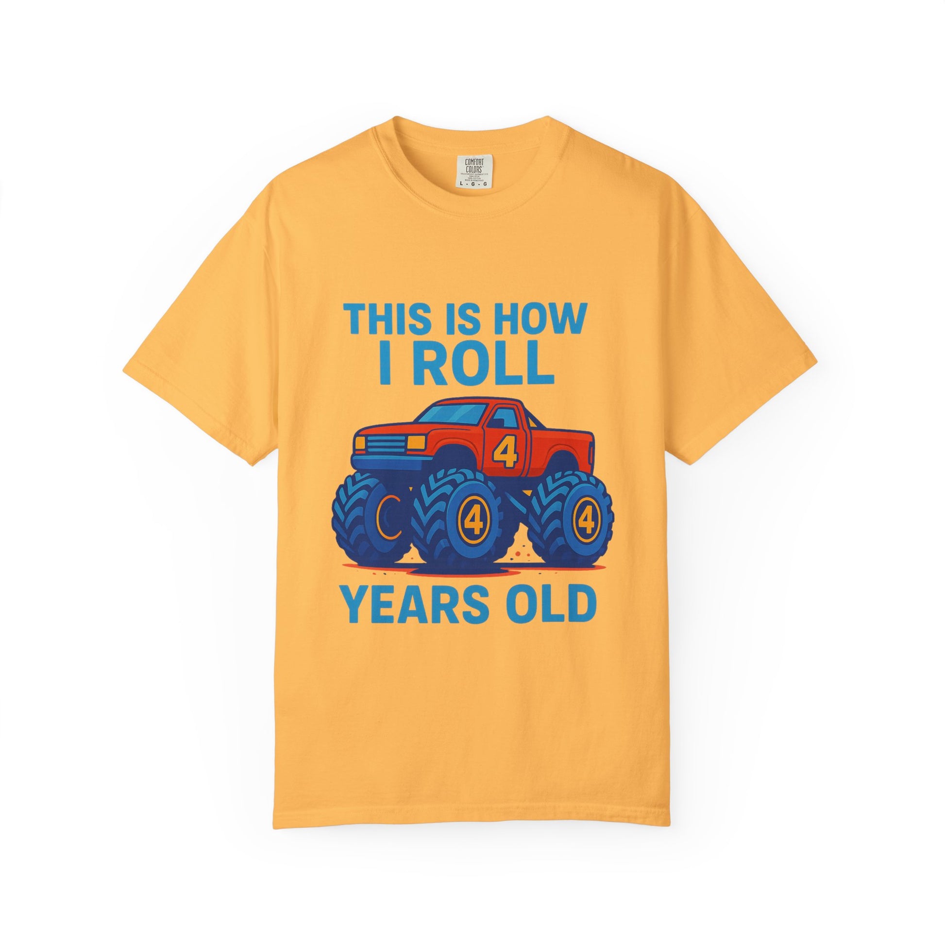 Monster Truck Birthday Tee, Fun Unisex T-Shirt for Kids, Ideal Gift for Birthday Celebrations, Kids Party, Casual Wear