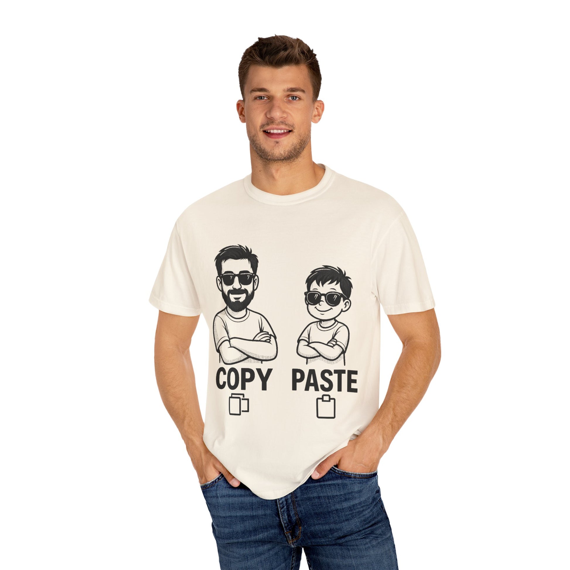 Father–Son Ctrl+C Ctrl+V Matching Tee – Unisex Family Graphic Shirt & Dad Gift