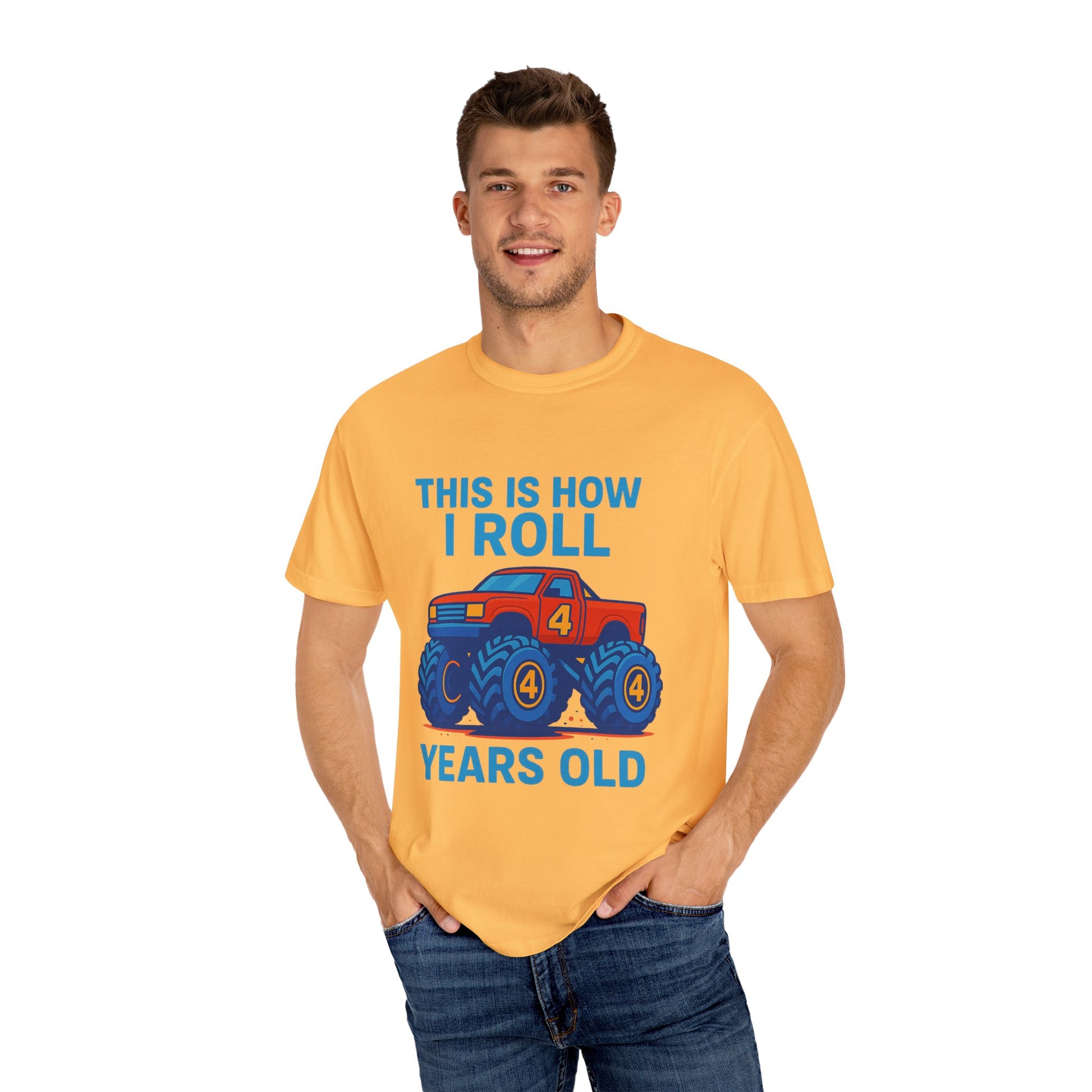 Monster Truck Birthday Tee, Fun Unisex T-Shirt for Kids, Ideal Gift for Birthday Celebrations, Kids Party, Casual Wear