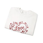 Love Heart Crewneck Sweatshirt — Floral Arrow Valentine Pullover - Image 6