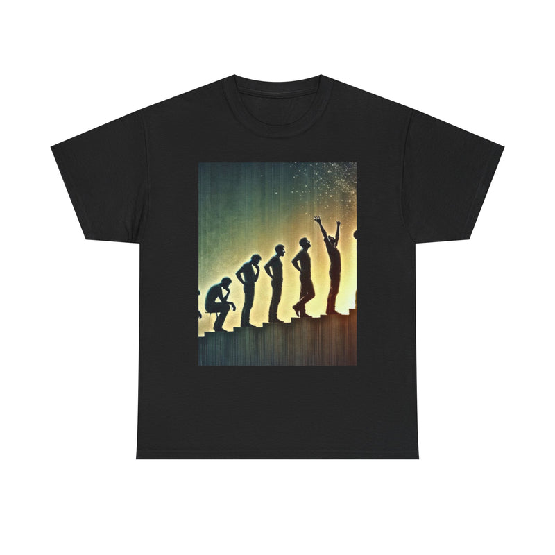 Evolution Graphic Unisex Heavy Cotton Tee - Inspirational Design for All Occasions