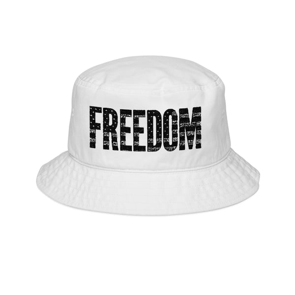 Freedom Embroidered Bucket Hat, Summer Accessory, Outdoor Hat, Festival Style, Beach Wear, Gift for Him/Her