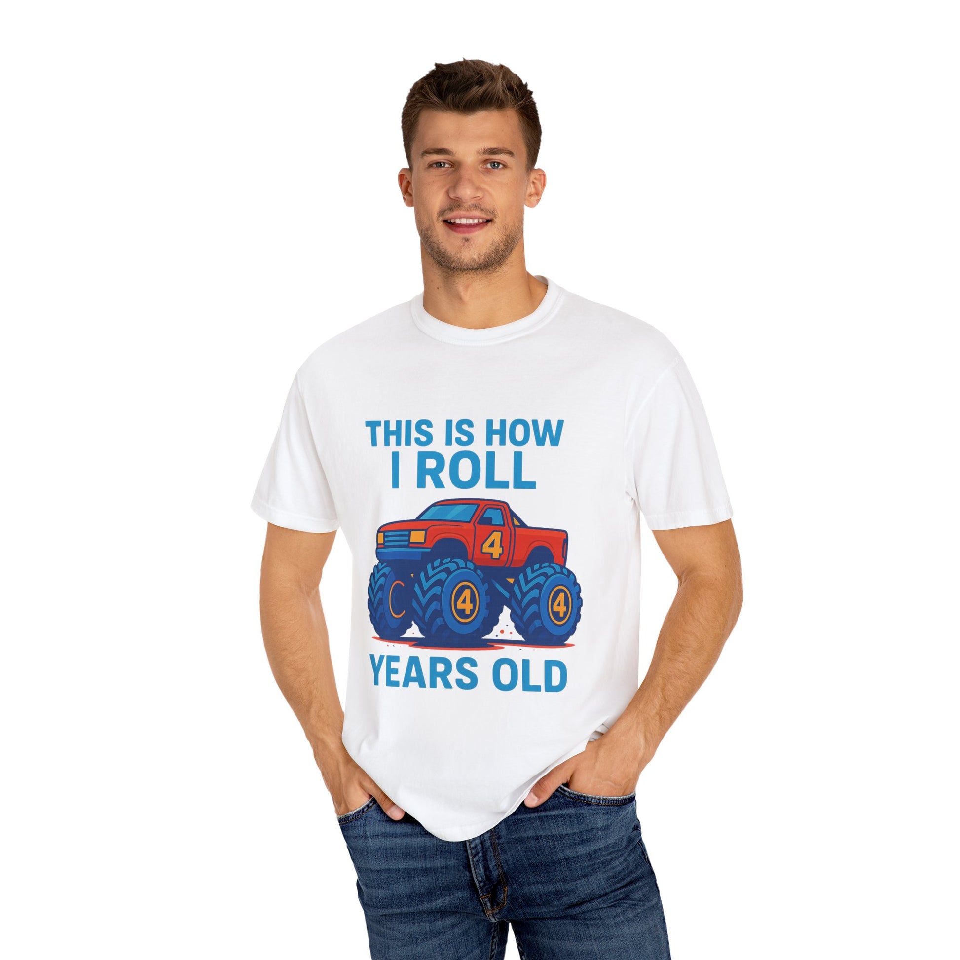 Monster Truck Birthday Tee, Fun Unisex T-Shirt for Kids, Ideal Gift for Birthday Celebrations, Kids Party, Casual Wear