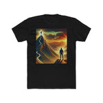 Adventure Awaits Unisex Cotton Crew Tee - Inspirational Mountain Design - Image 2