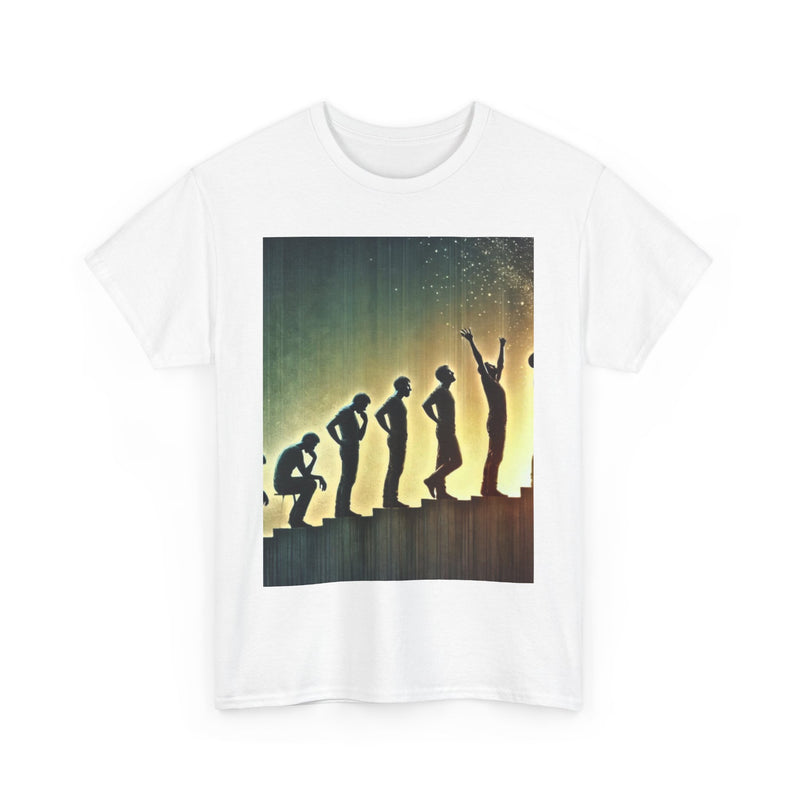Evolution Graphic Unisex Heavy Cotton Tee - Inspirational Design for All Occasions