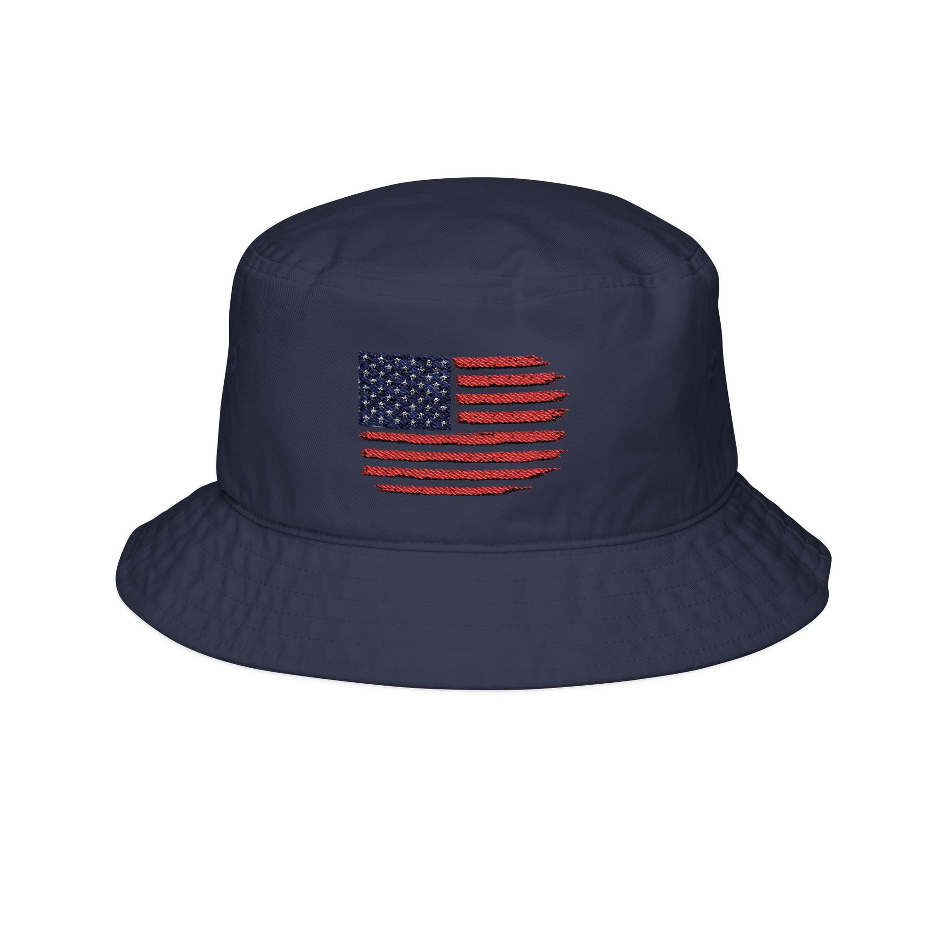 Embroidered American Flag Bucket Hat, Casual Summer Accessory, Outdoor Hat, Beachwear, Gift for Him/Her, Independence Day